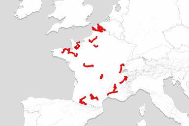 Tour de France route map