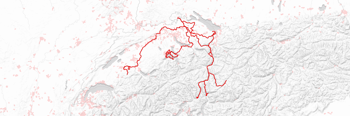 Tour de Suisse overview map