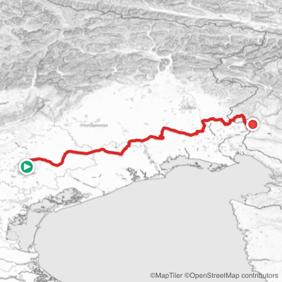 Route map for Stage 14