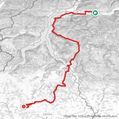 Route map for Stage 18