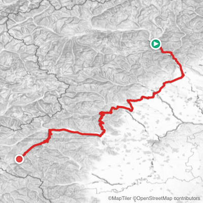 Route map for Stage 20