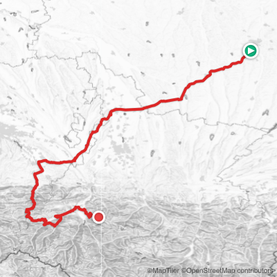 Route map for Stage 12