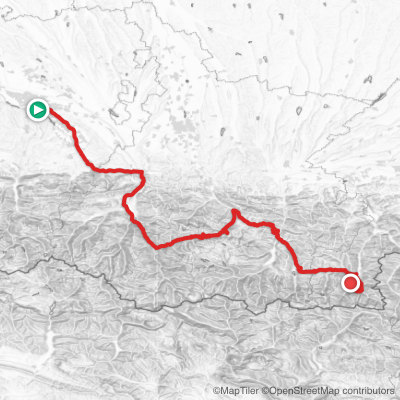 Route map for Stage 14