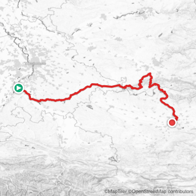 Route map for Stage 15