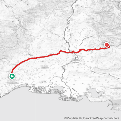 Route map for Stage 16