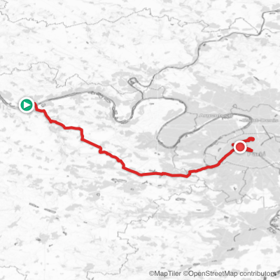 Route map for Stage 21
