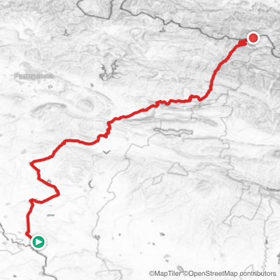Route map for Stage 10