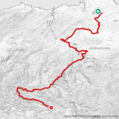 Route map for Stage 14