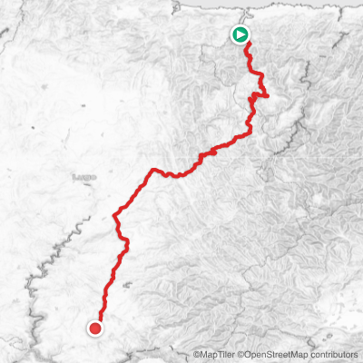 Route map for Stage 15