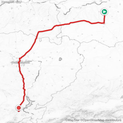 Route map for Stage 19