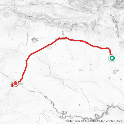 Route map for Stage 8
