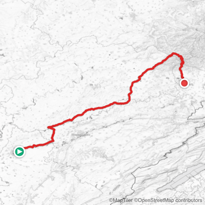 Route map for Stage 13
