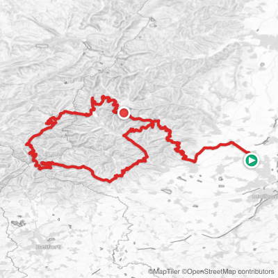 Route map for Stage 14