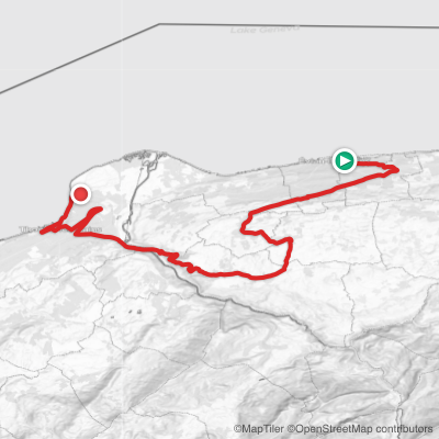 Route map for Stage 16