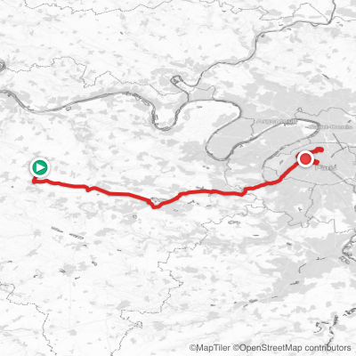 Route map for Stage 21