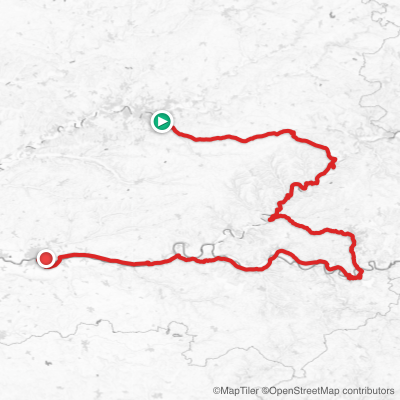 Route map for Stage 8